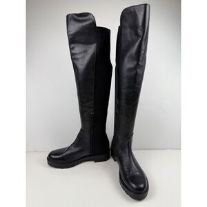 Nine West Tread Over the Knee Black Boots Size 6